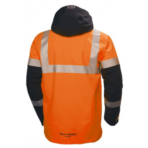 Kurtka ostrzegawcza wodoodporna ICU Shell Jacket - Orange Ebony